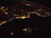 вид с космоса: Ибица и Испания